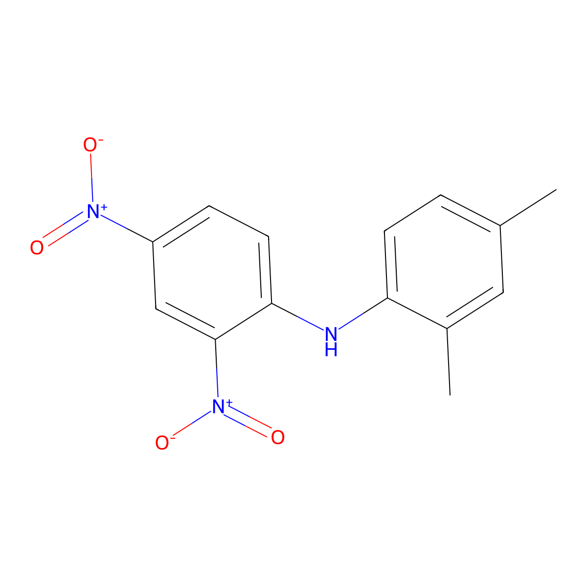 N-(2,4-dinitrophenyl)-2,4-dimethylaniline molecular structure, CAS 198488-49-2