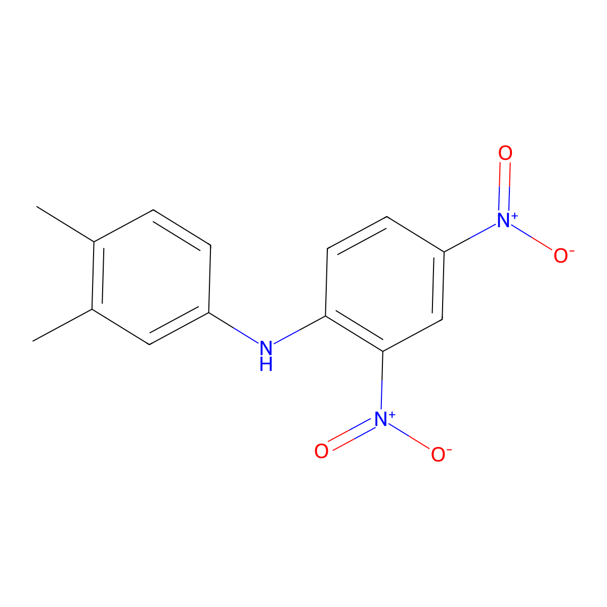 N-(3,4-dimethylphenyl)-2,4-dinitroaniline molecular structure, CAS 198488-51-6