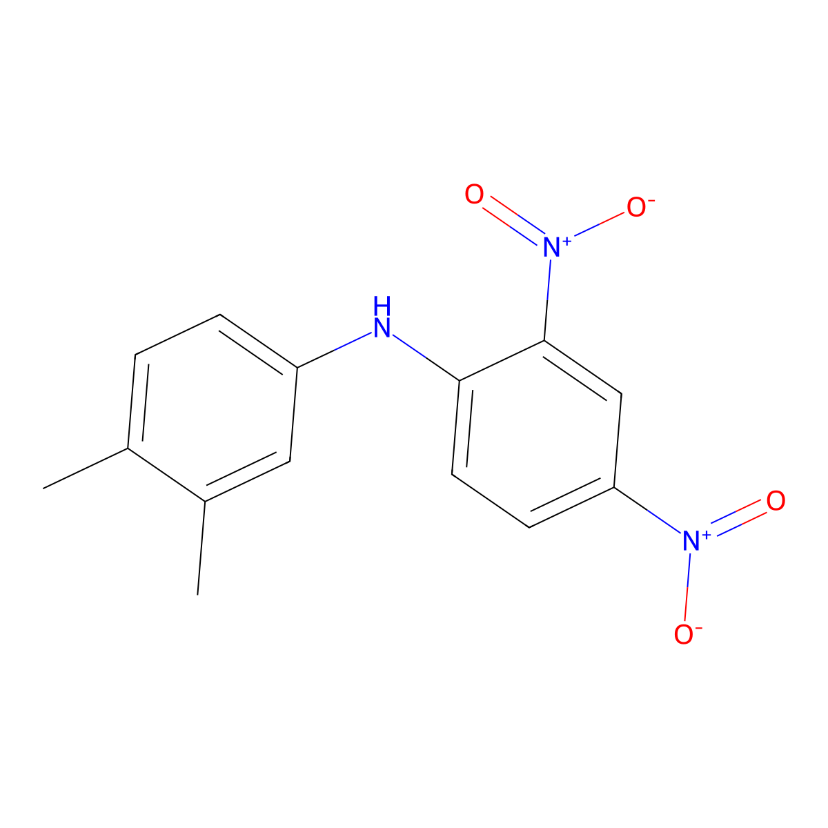 N-(3,4-dimethylphenyl)-2,4-dinitroaniline molecular structure, CAS 198488-51-6