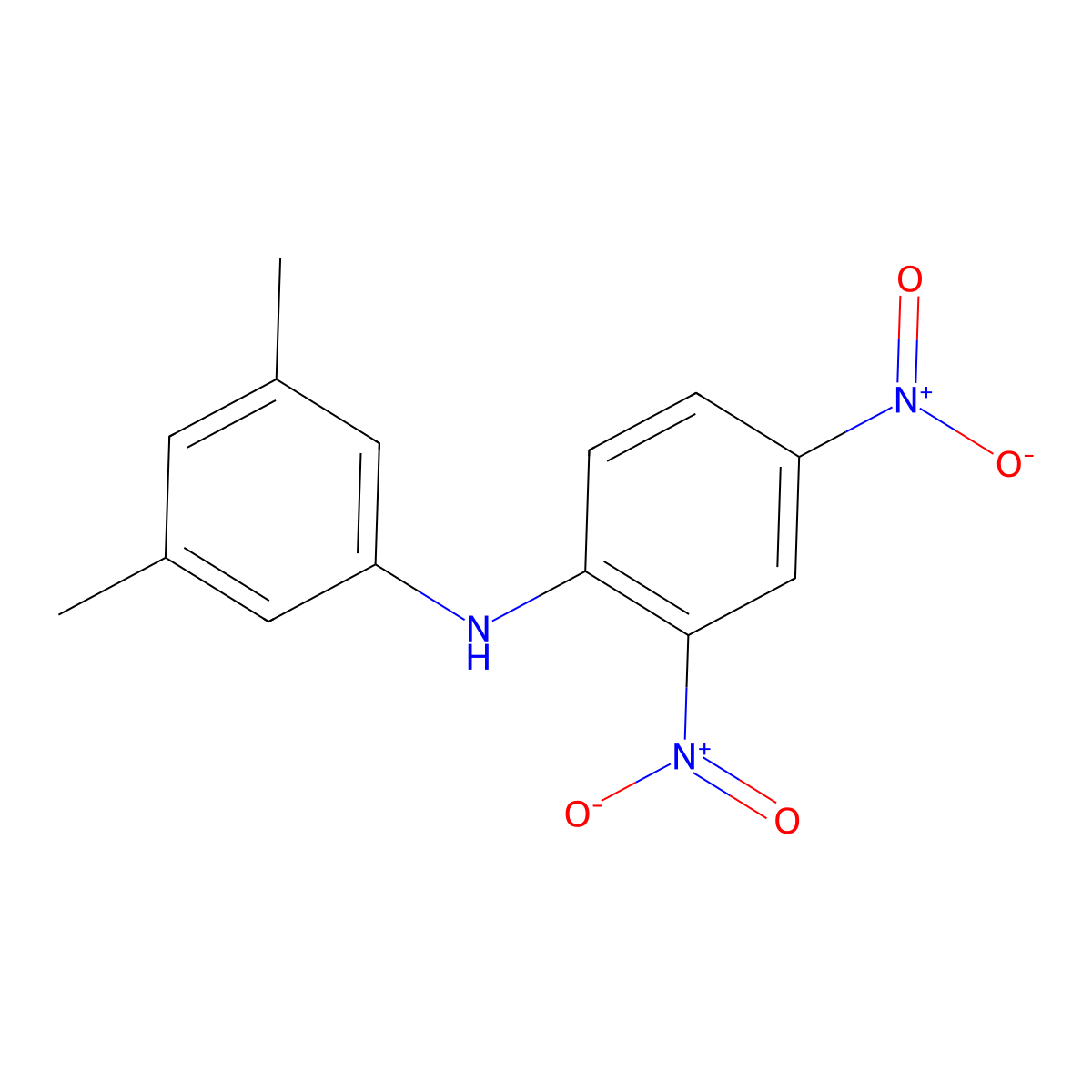 N-(3,5-dimethylphenyl)-2,4-dinitroaniline molecular structure, CAS 198488-52-7