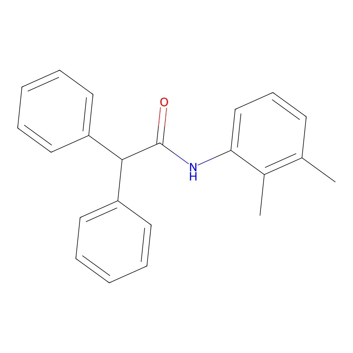 N-(2,3-dimethylphenyl)-2,2-diphenylacetamide molecular structure, CAS 198488-58-3