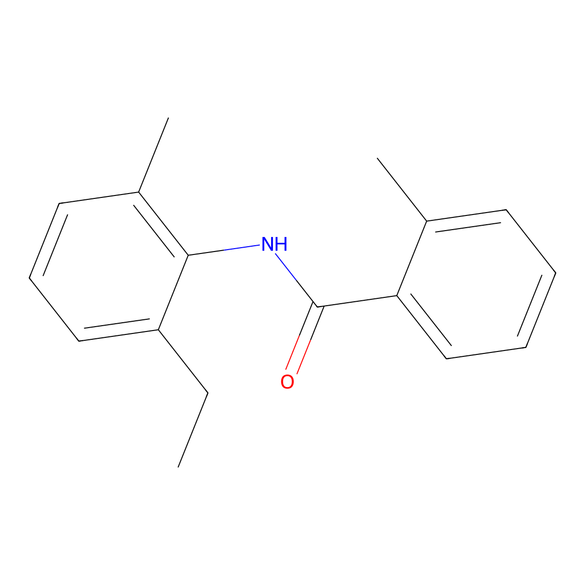 N-(2-ethyl-6-methylphenyl)-2-methylbenzamide molecular structure, CAS 198488-85-6