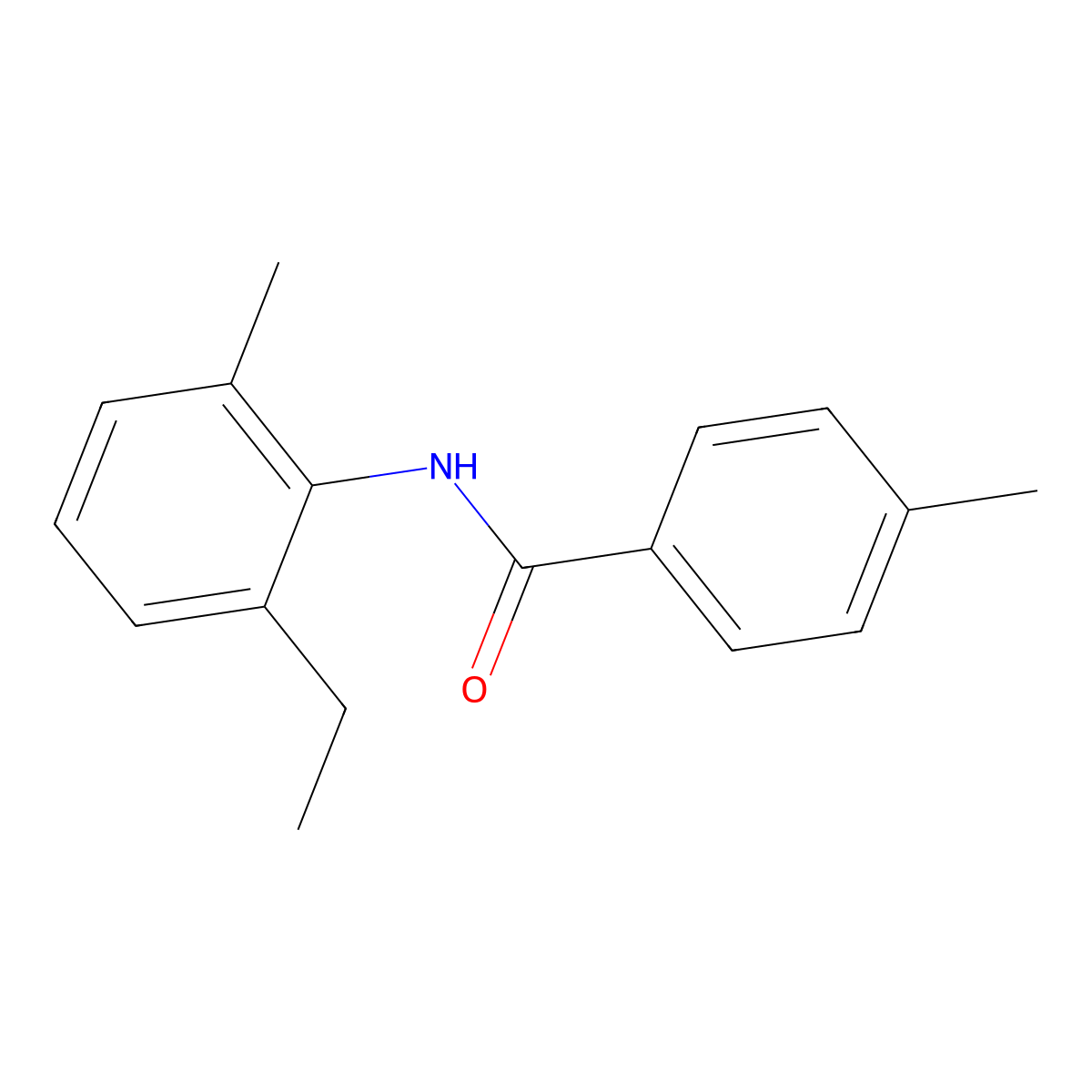 N-(2-ethyl-6-methylphenyl)-4-methylbenzamide molecular structure, CAS 198488-87-8