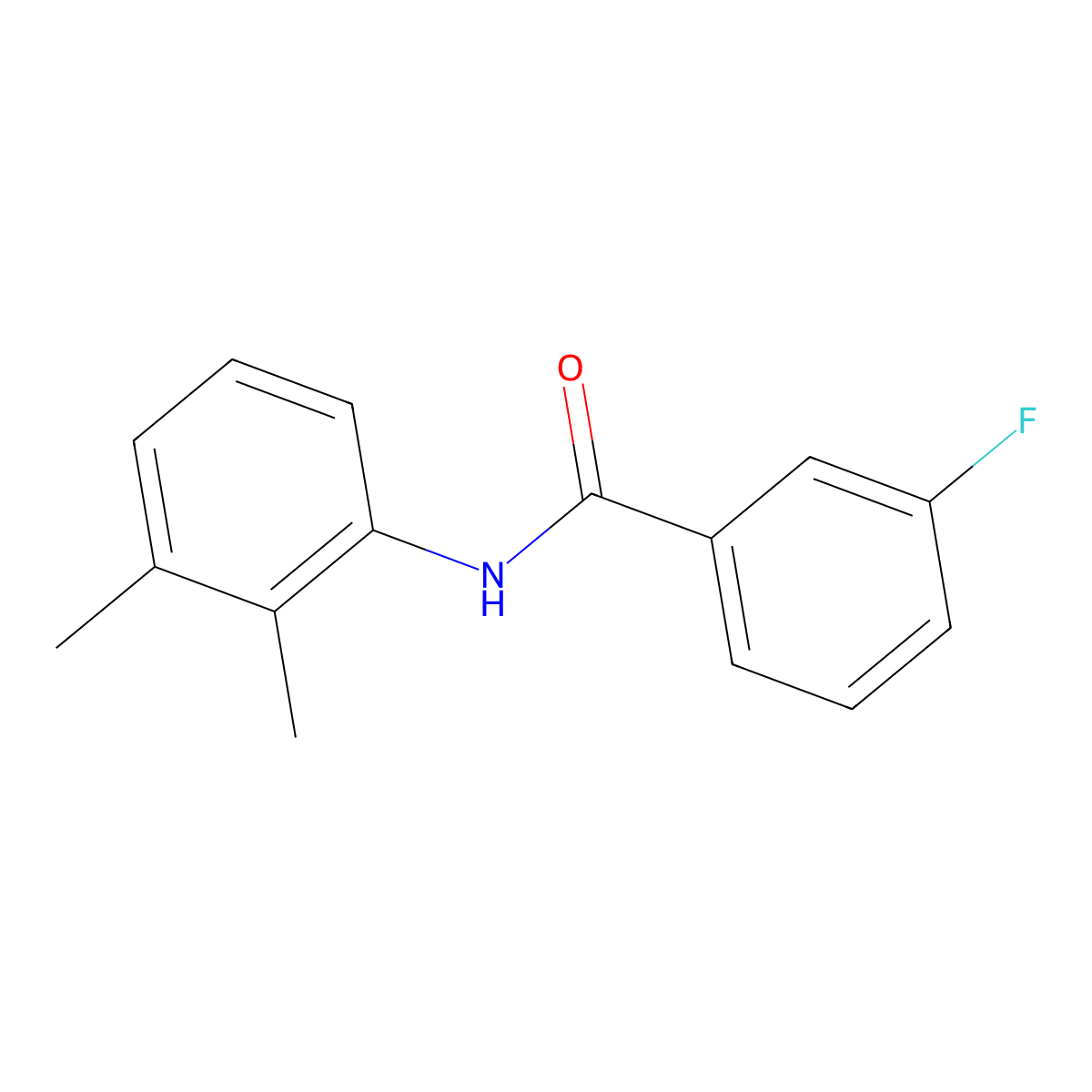 N-(2,3-dimethylphenyl)-3-fluorobenzamide molecular structure, CAS 198489-07-5