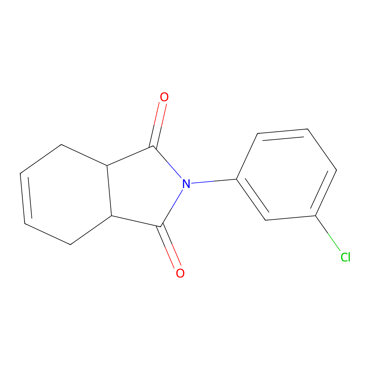 2-(3-chlorophenyl)-3a,4,7,7a-tetrahydro-1H-isoindole-1,3(2H)-dione molecular structure, CAS 19849-16-2