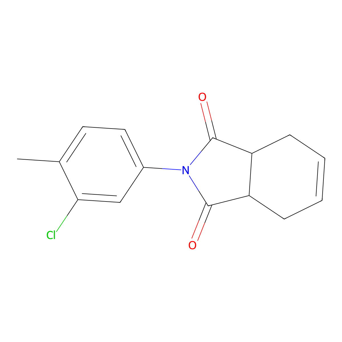 2-(3-Chloro-4-methylphenyl)-3a,4,7,7a-tetrahydroisoindole-1,3-dione molecular structure, CAS 19849-18-4