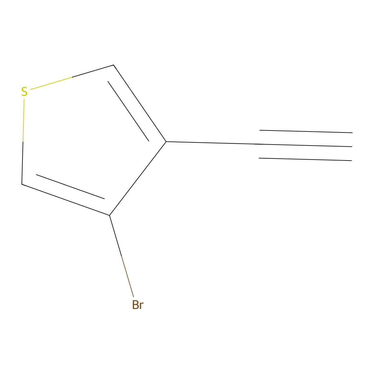 3-Bromo-4-ethynylthiophene molecular structure, CAS 198491-48-4