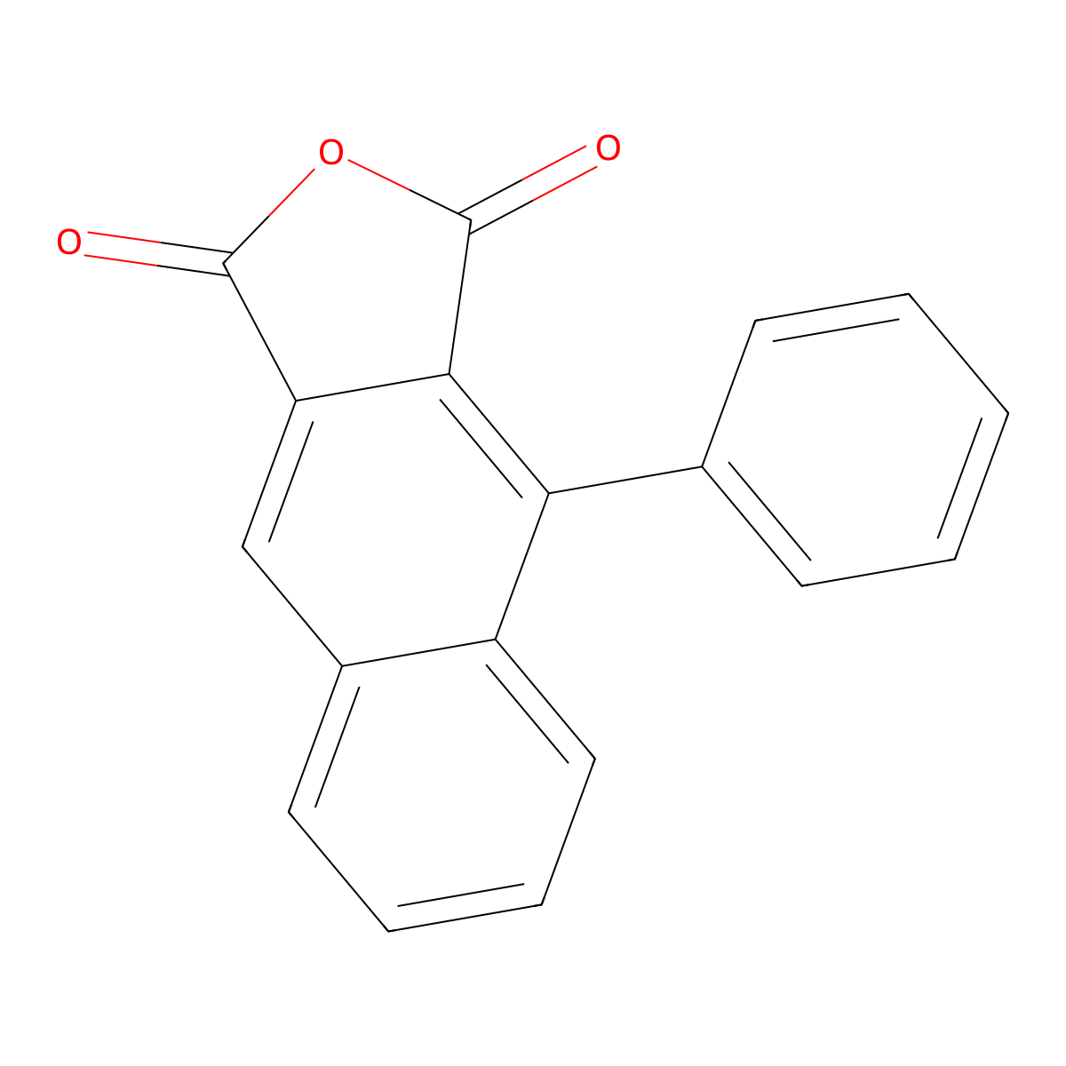 1-Phenyl-2,3-naphthalenedicarboxylic anhydride molecular structure, CAS 1985-37-1