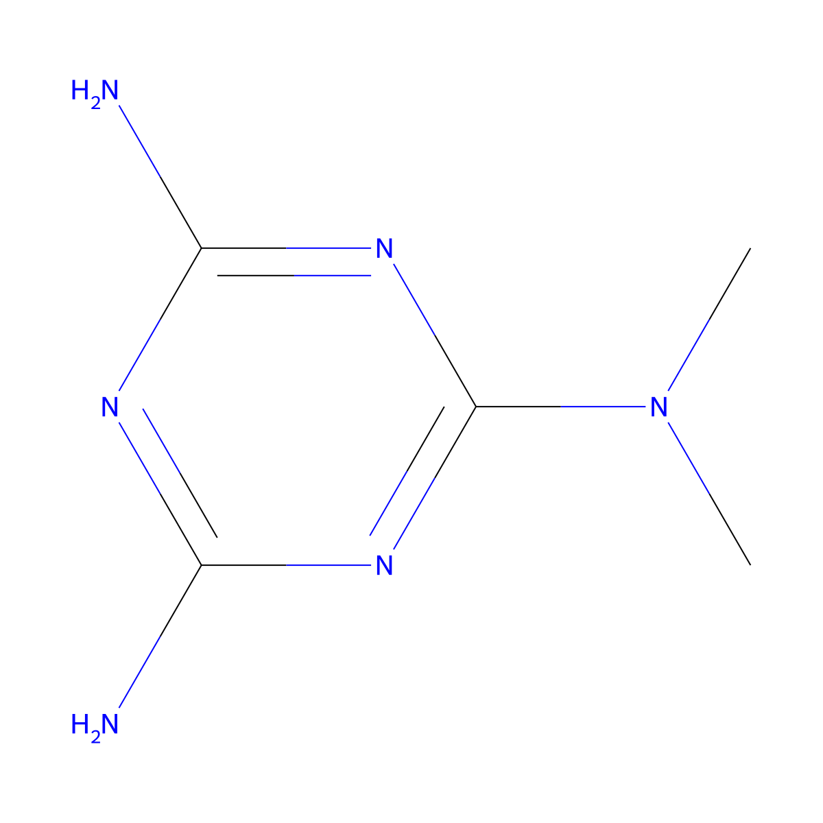 N,N-Dimethylmelamine molecular structure, CAS 1985-46-2