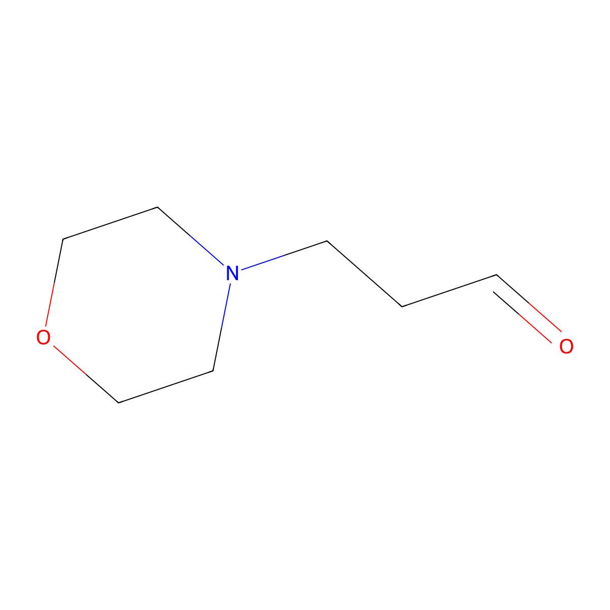 3-Morpholinopropanal molecular structure, CAS 19851-01-5