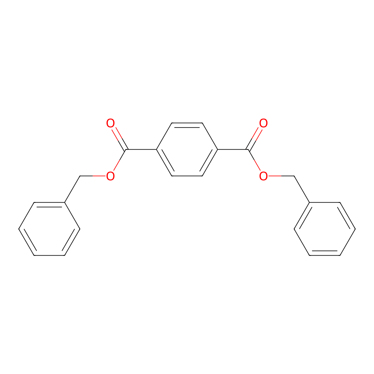 1,4-Benzenedicarboxylic acid, bis(phenylmethyl) ester molecular structure, CAS 19851-61-7