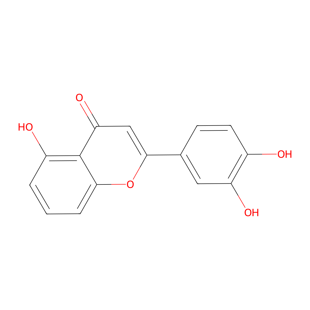 5,3',4'-Trihydroxyflavone molecular structure, CAS 19852-25-6
