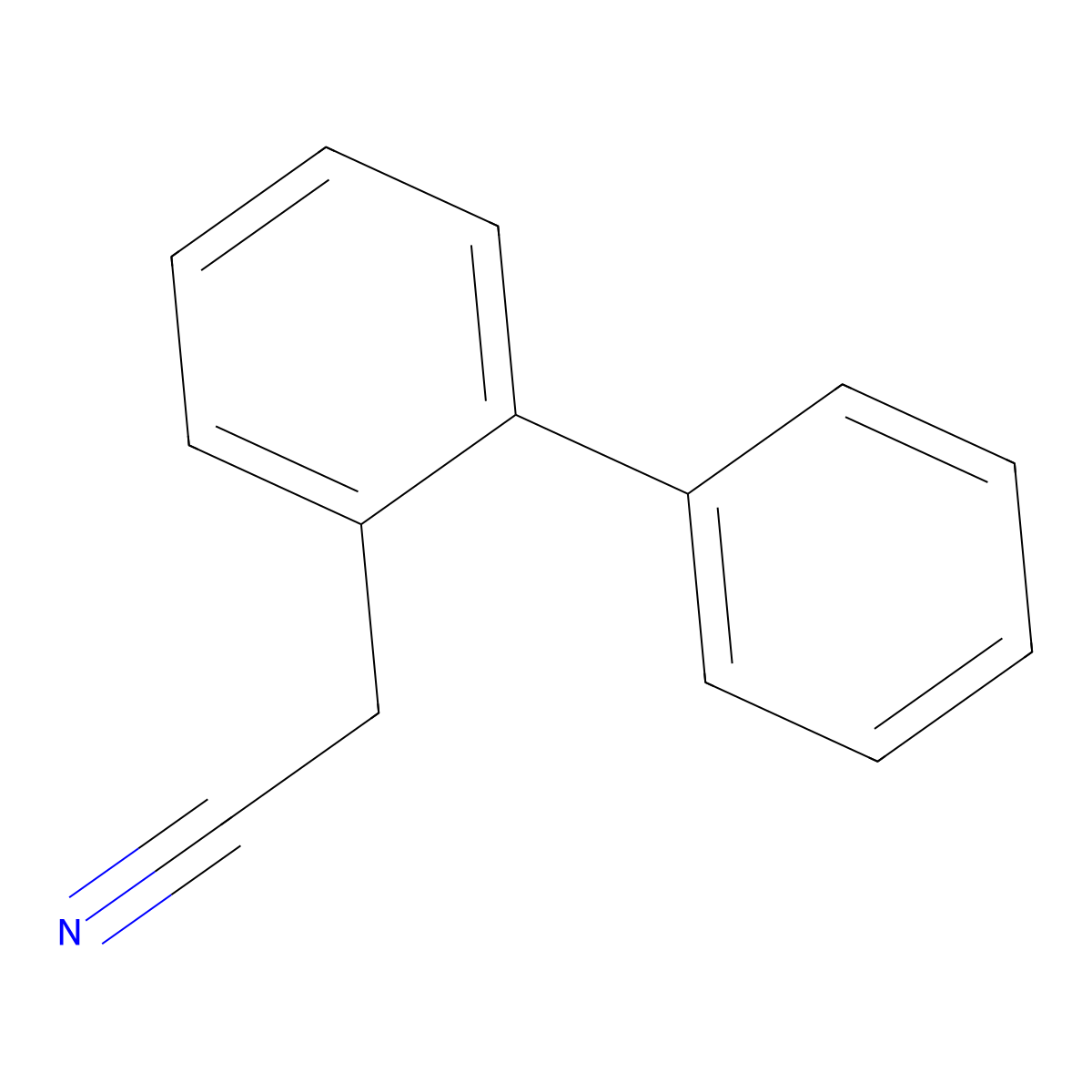 2-Biphenylacetonitrile molecular structure, CAS 19853-10-2