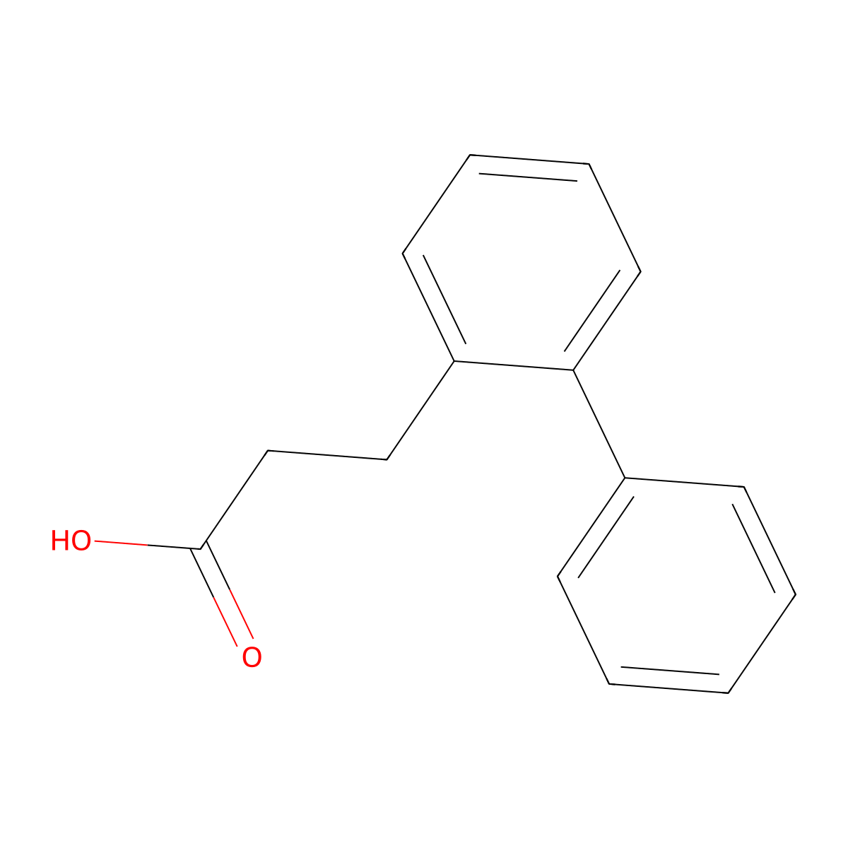 3-(2-Phenylphenyl)propionic acid molecular structure, CAS 19853-17-9