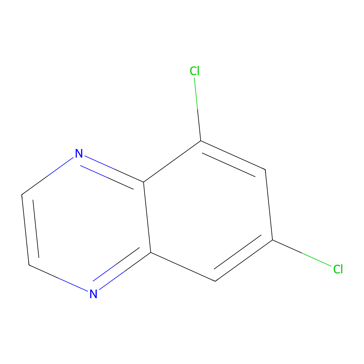 5,7-Dichloroquinoxaline molecular structure, CAS 19853-62-4