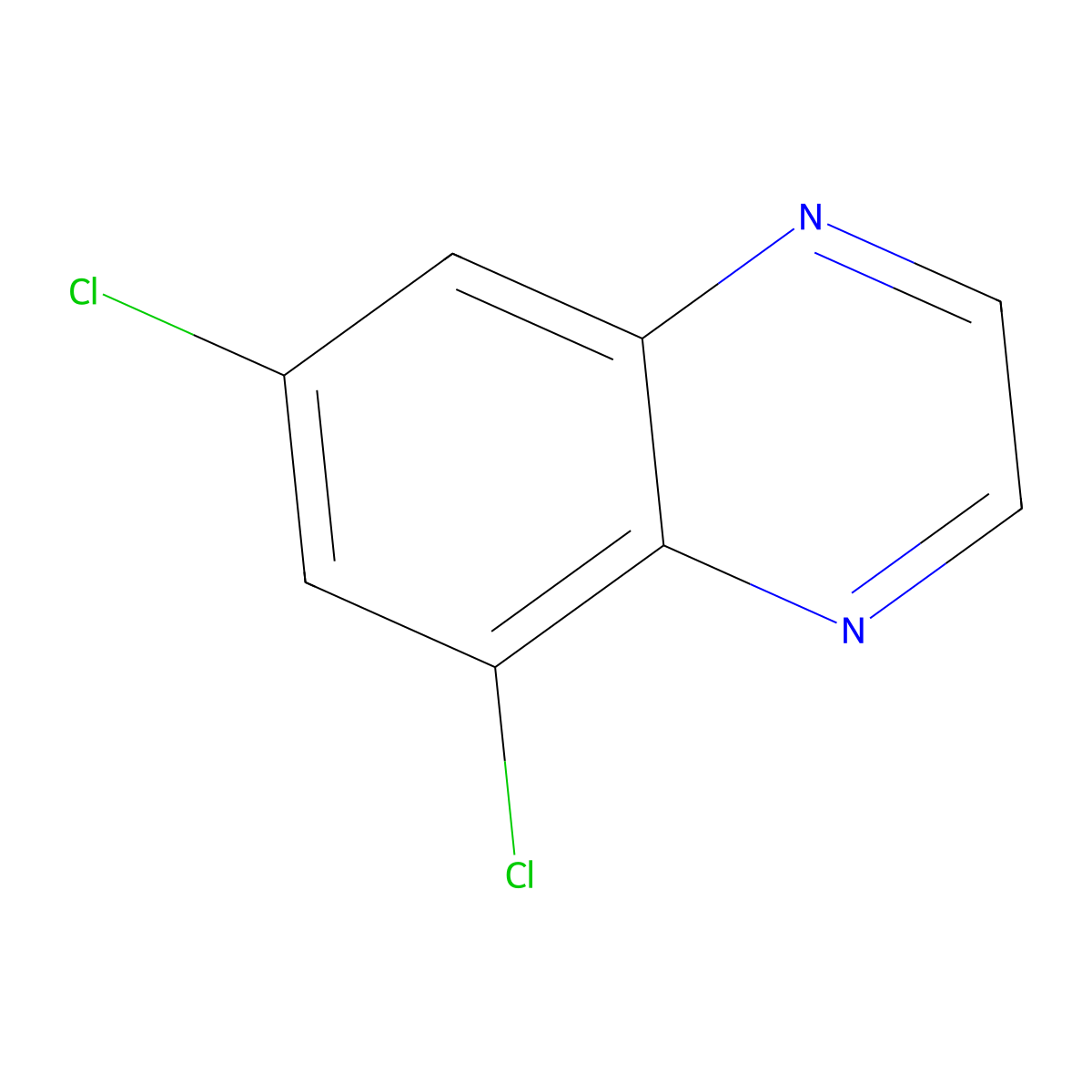 5,7-Dichloroquinoxaline molecular structure, CAS 19853-62-4