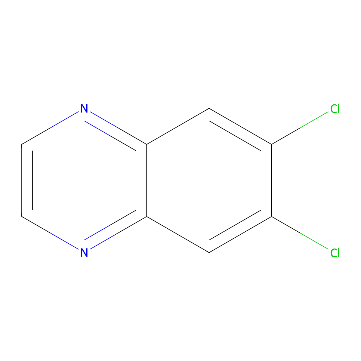 6,7-Dichloroquinoxaline molecular structure, CAS 19853-64-6