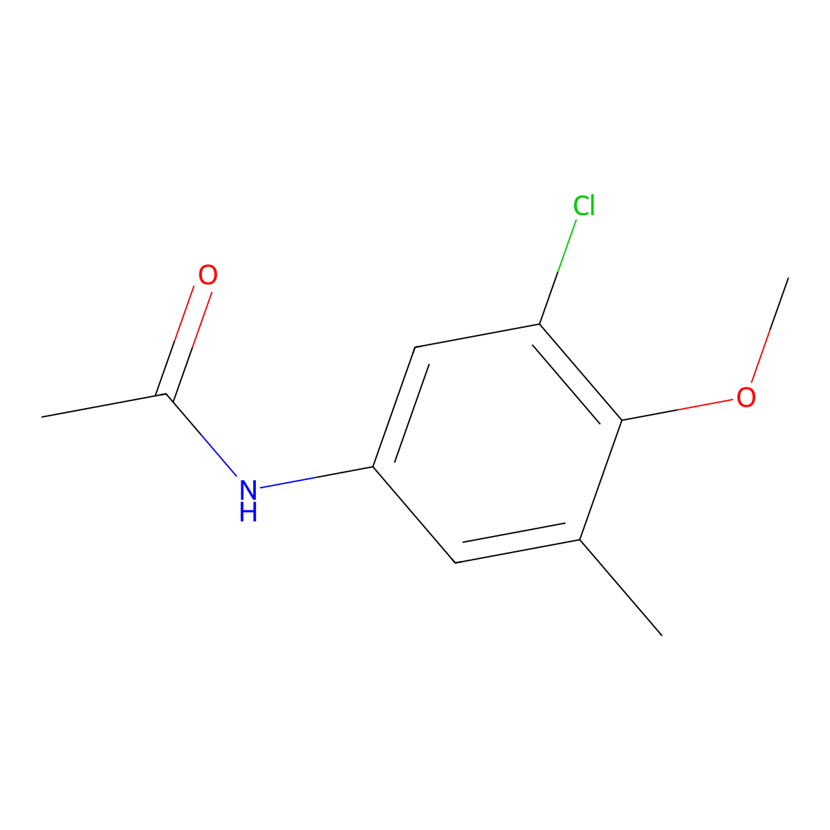 N-(3-Chloro-4-methoxy-5-methylphenyl)acetamide molecular structure, CAS 19853-89-5