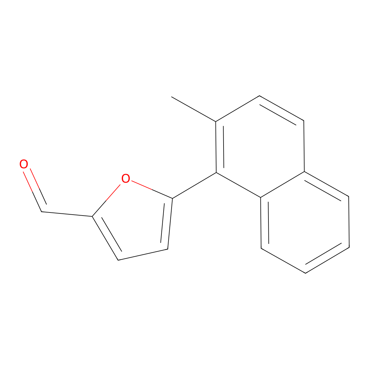 5-(2-Methyl-1-naphthalenyl)-2-furancarboxaldehyde molecular structure, CAS 1985405-19-3