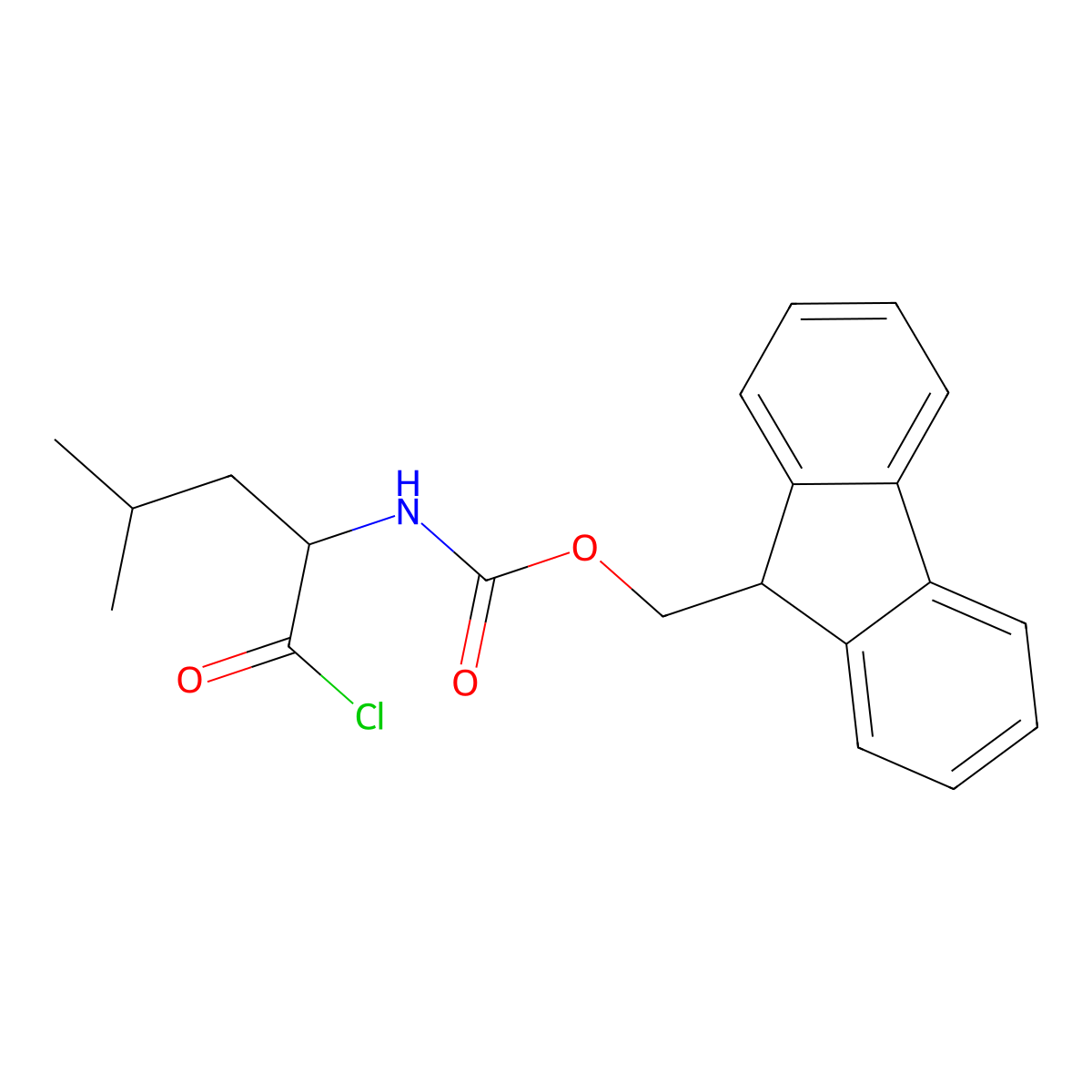 Fmoc-D-leu-cl molecular structure, CAS 198544-60-4