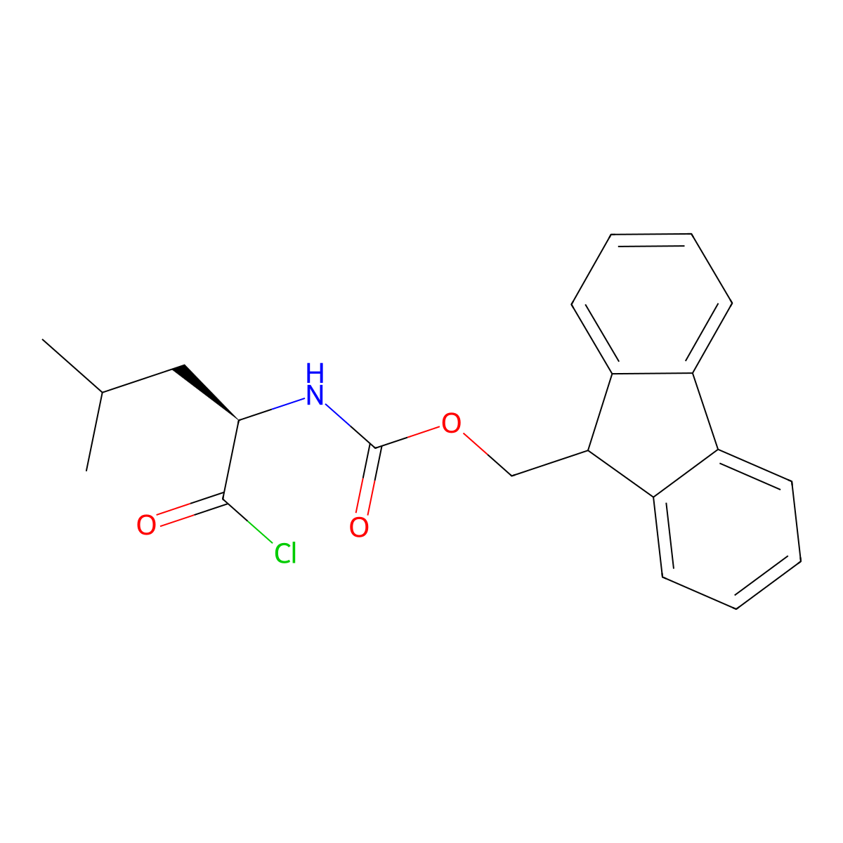 Fmoc-D-leu-cl molecular structure, CAS 198544-60-4