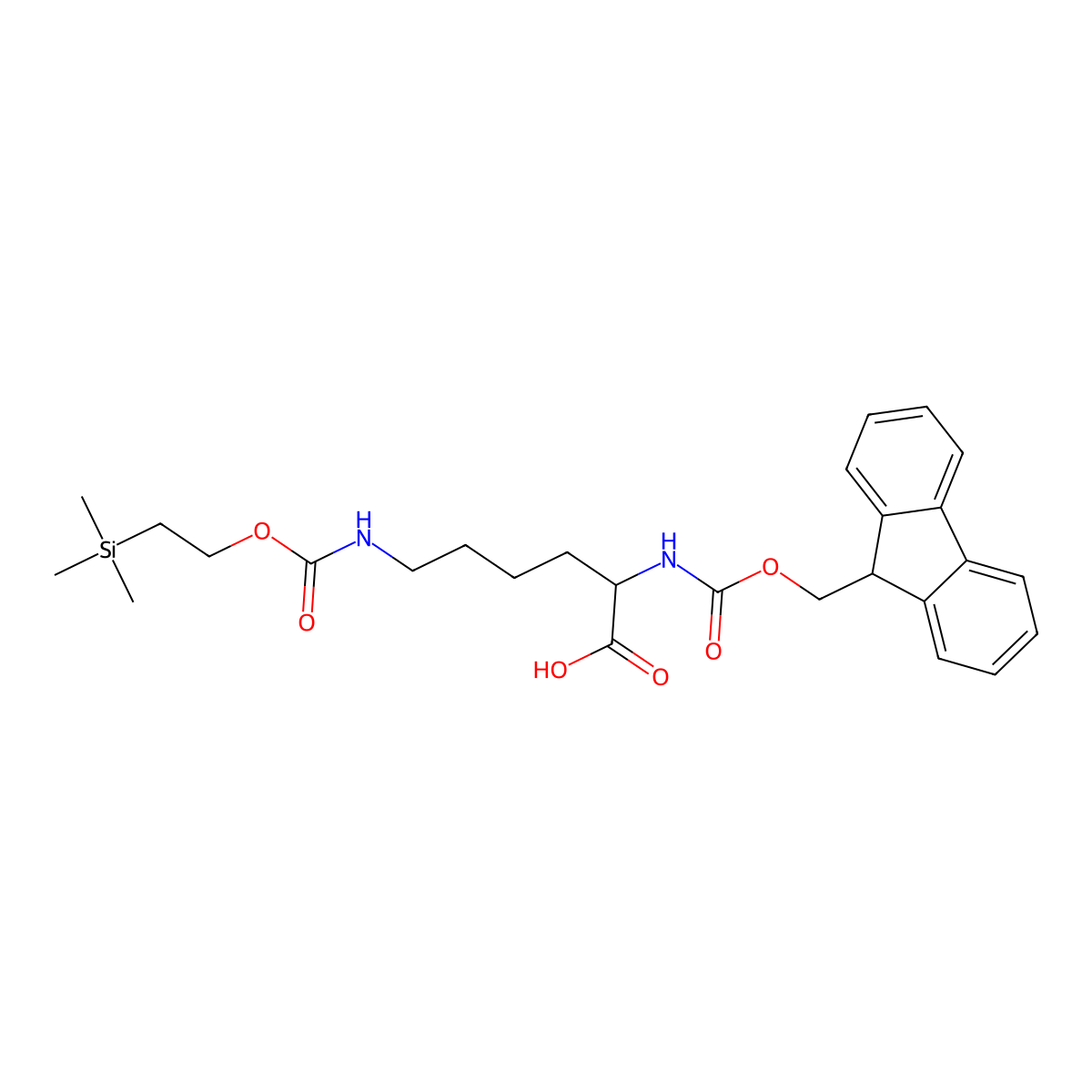 Fmoc-D-Lys(Teoc)-OH molecular structure, CAS 198545-00-5