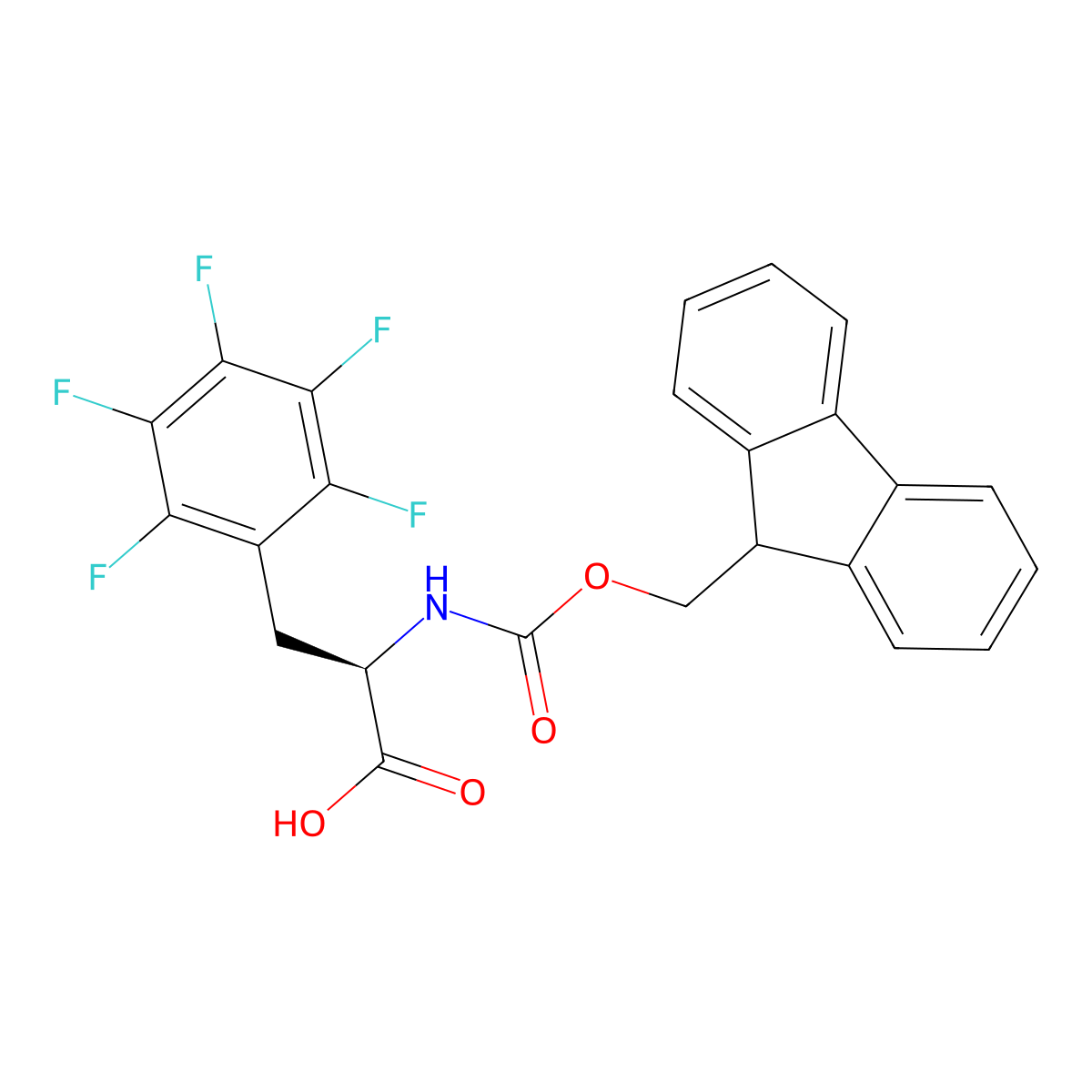 Fmoc-D-phe(F5)-OH molecular structure, CAS 198545-85-6