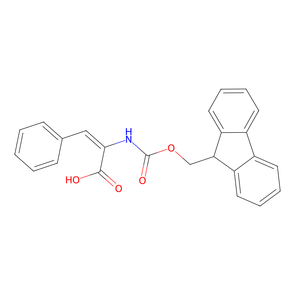Fmoc-2,3-dehydrophe-oh molecular structure, CAS 198546-17-7