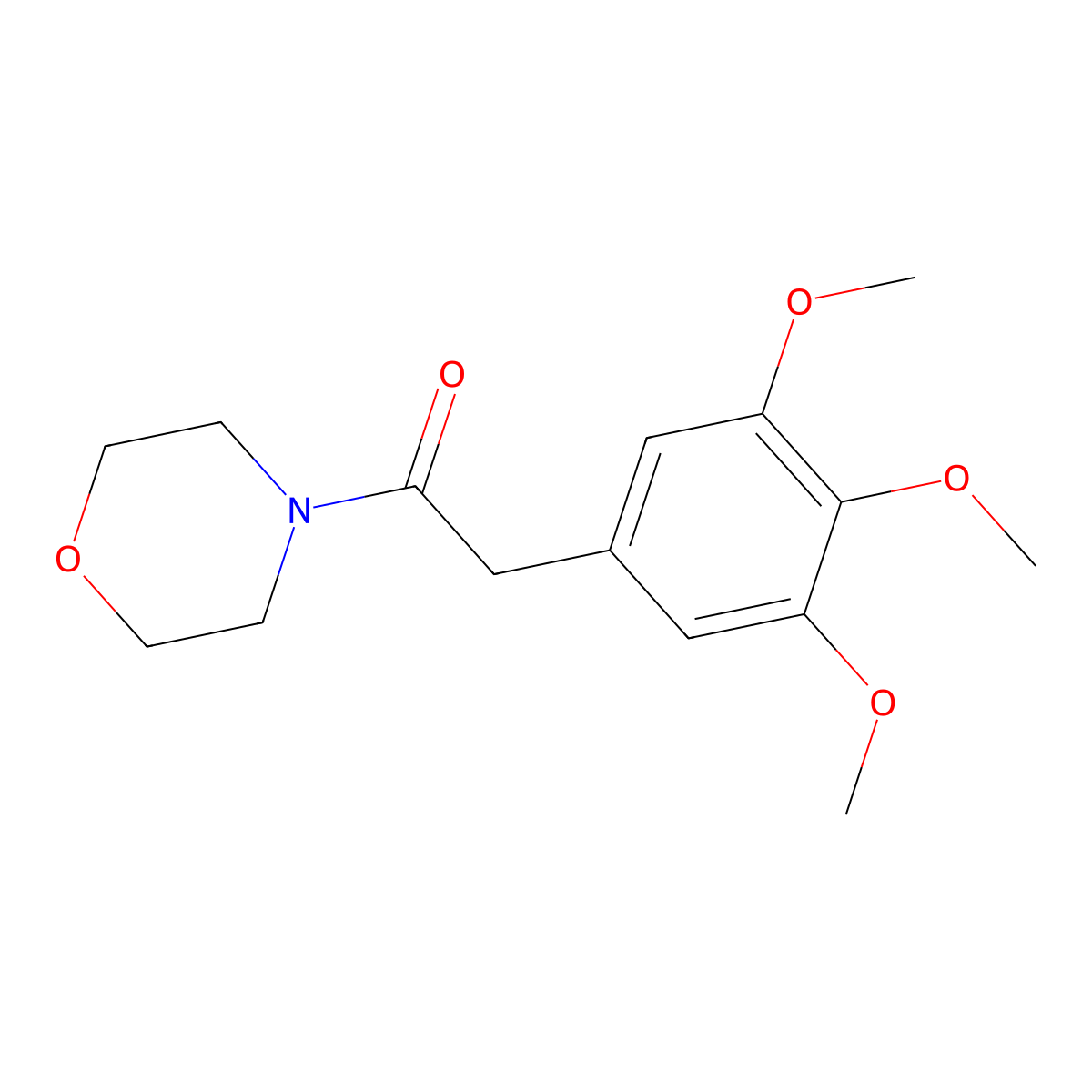 Morpholine, 4-((3,4,5-trimethoxyphenyl)acetyl)- molecular structure, CAS 19856-64-5