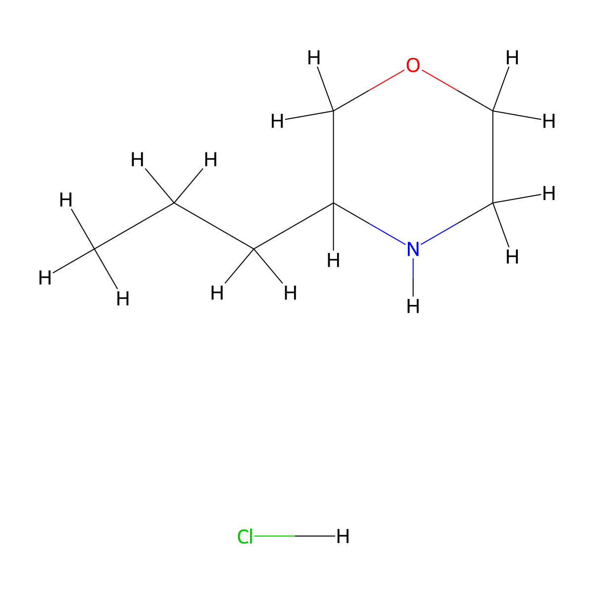 3-Propylmorpholine hydrochloride molecular structure, CAS 19856-82-7