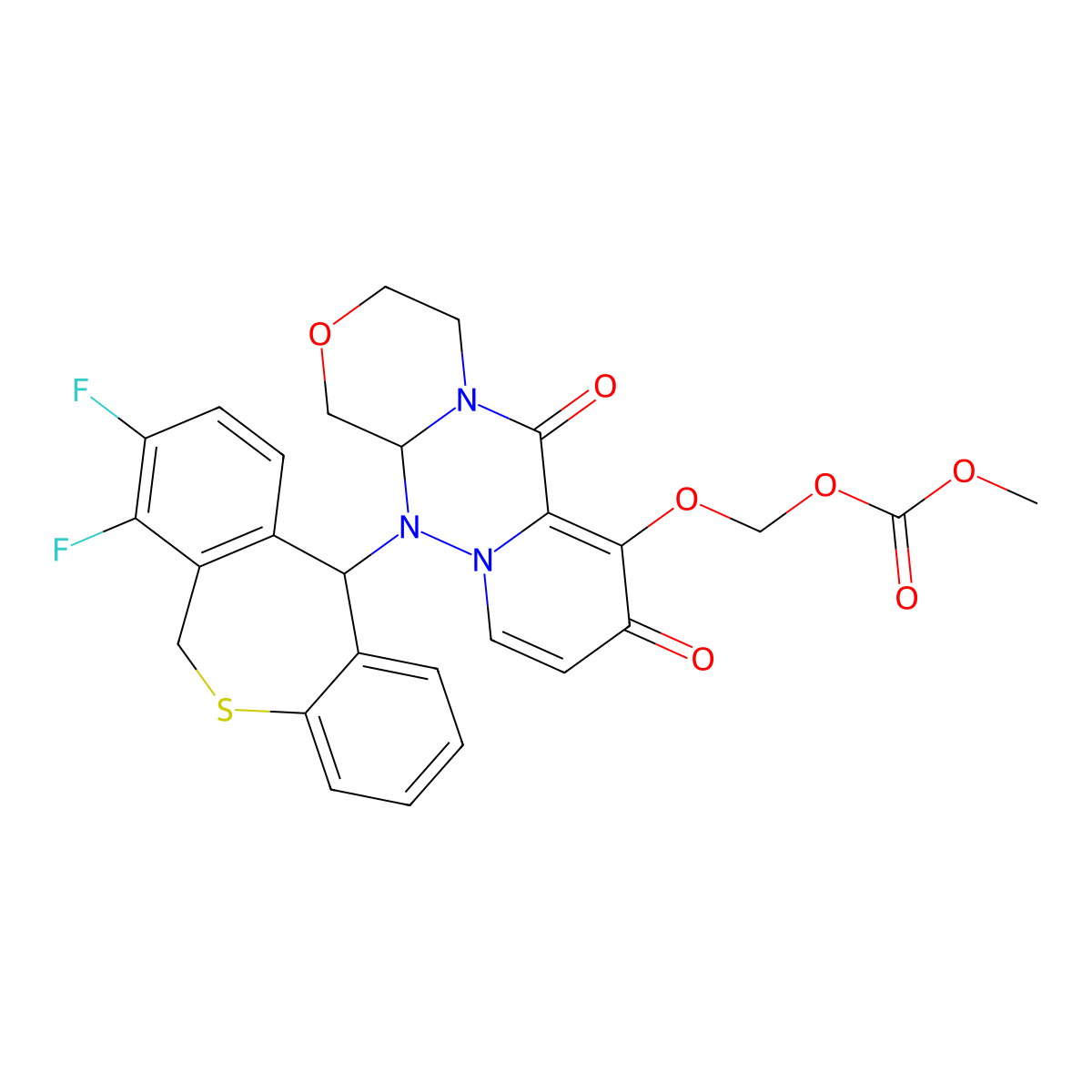 Baloxavir Marboxil molecular structure, CAS 1985606-14-1
