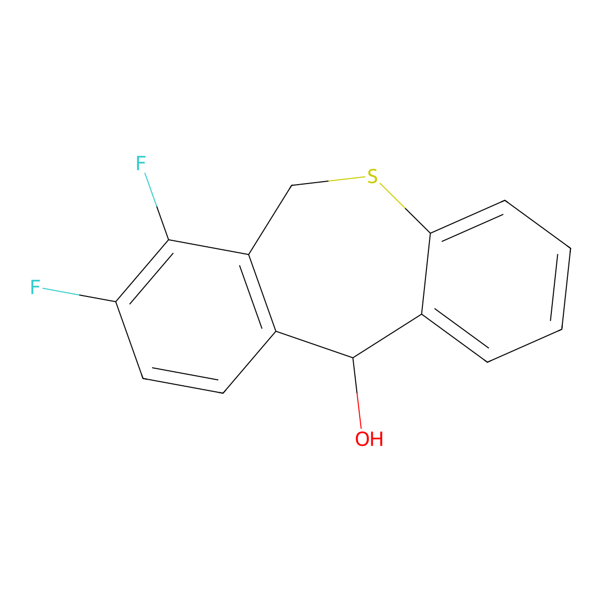 7,8-Difluoro-6,11-dihydrodibenzo[b,e]thiepin-11-ol molecular structure, CAS 1985607-83-7