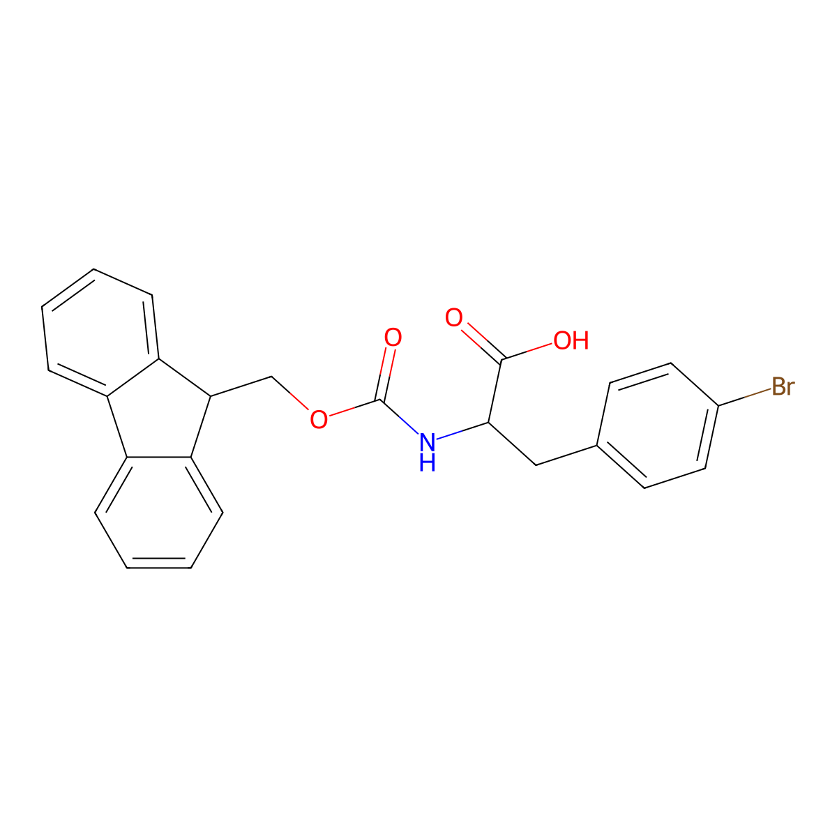 Fmoc-L-4-bromophenylalanine molecular structure, CAS 198561-04-5