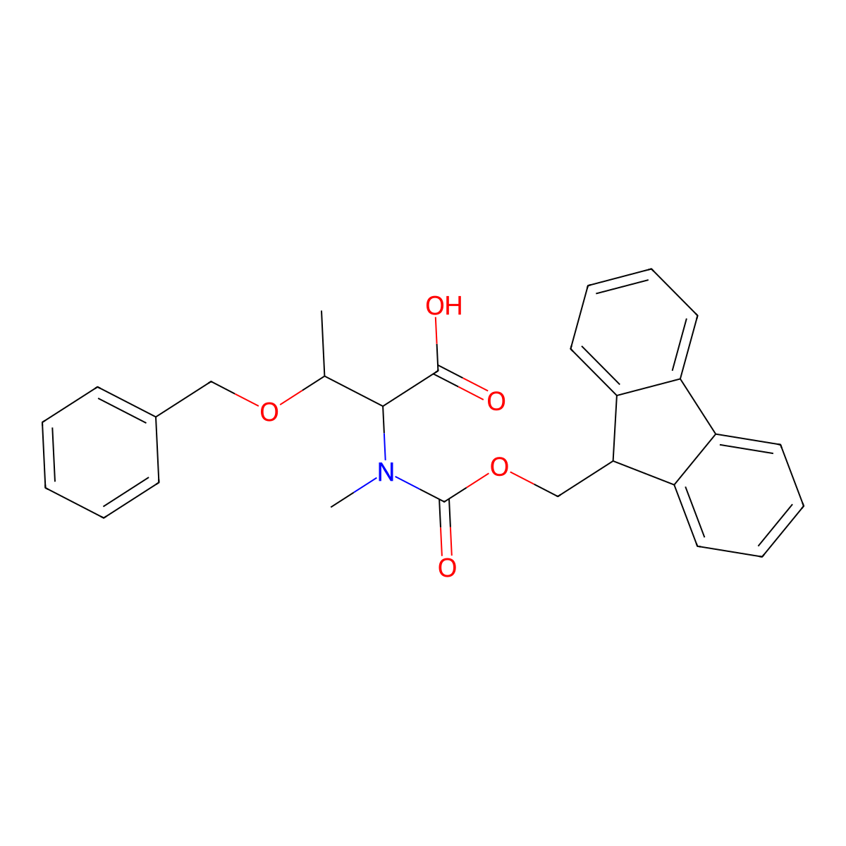 Fmoc-N-Me-Thr(Bzl)-OH molecular structure, CAS 198561-81-8