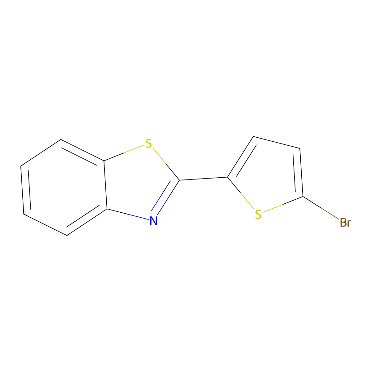 2-(5-Bromothiophen-2-yl)-1,3-benzothiazole molecular structure, CAS 198566-03-9