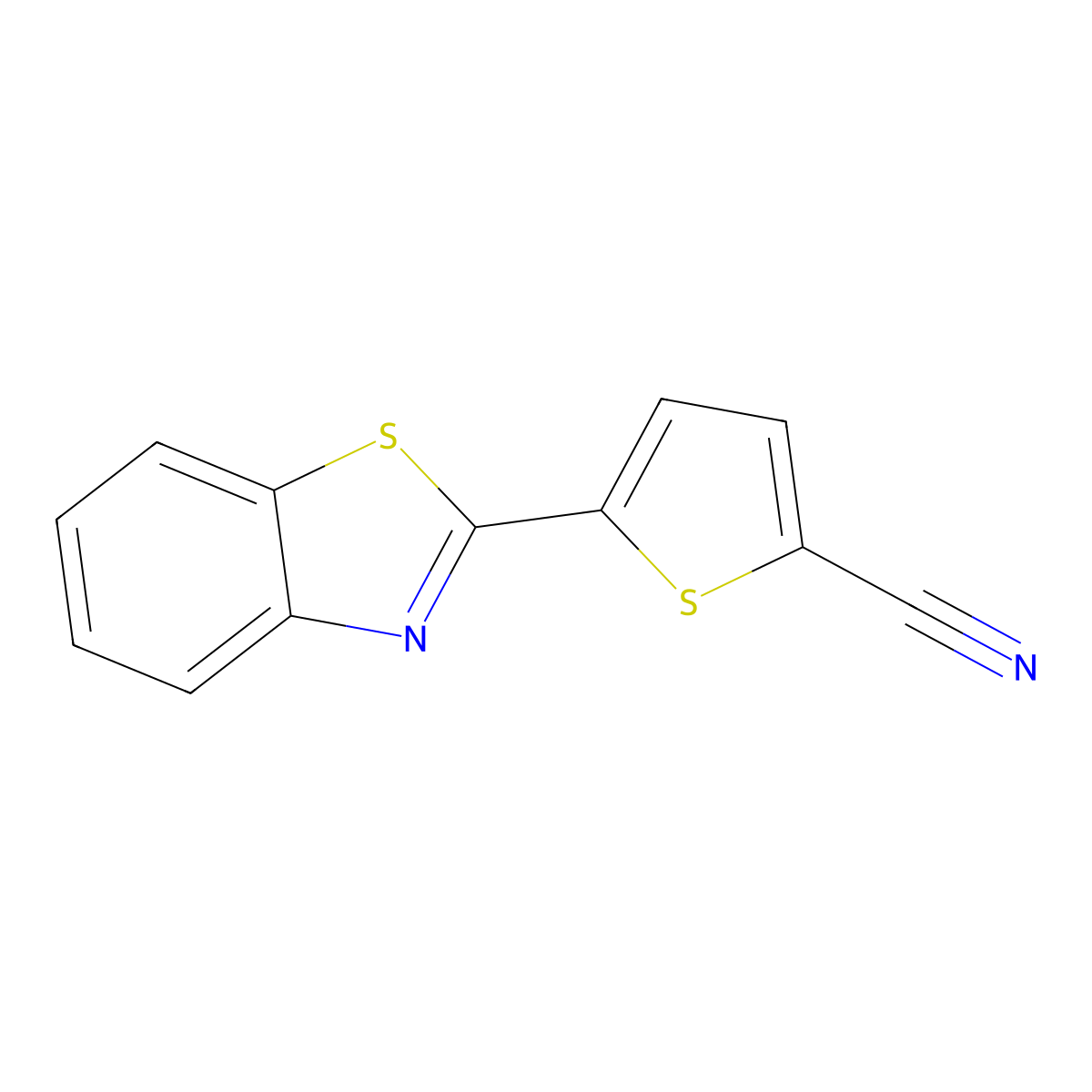5-(2-Benzothiazolyl)-2-thiophenecarbonitrile molecular structure, CAS 198566-04-0