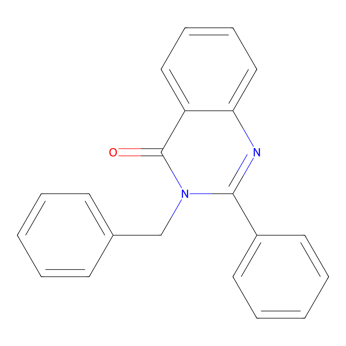 3-benzyl-2-phenylquinazolin-4(3H)-one molecular structure, CAS 19857-37-5