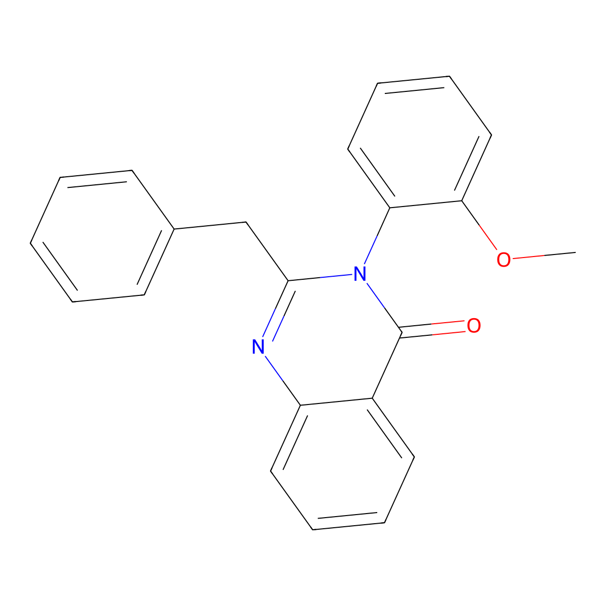 2-Benzyl-3-(2-methoxyphenyl)quinazolin-4-one molecular structure, CAS 19857-44-4