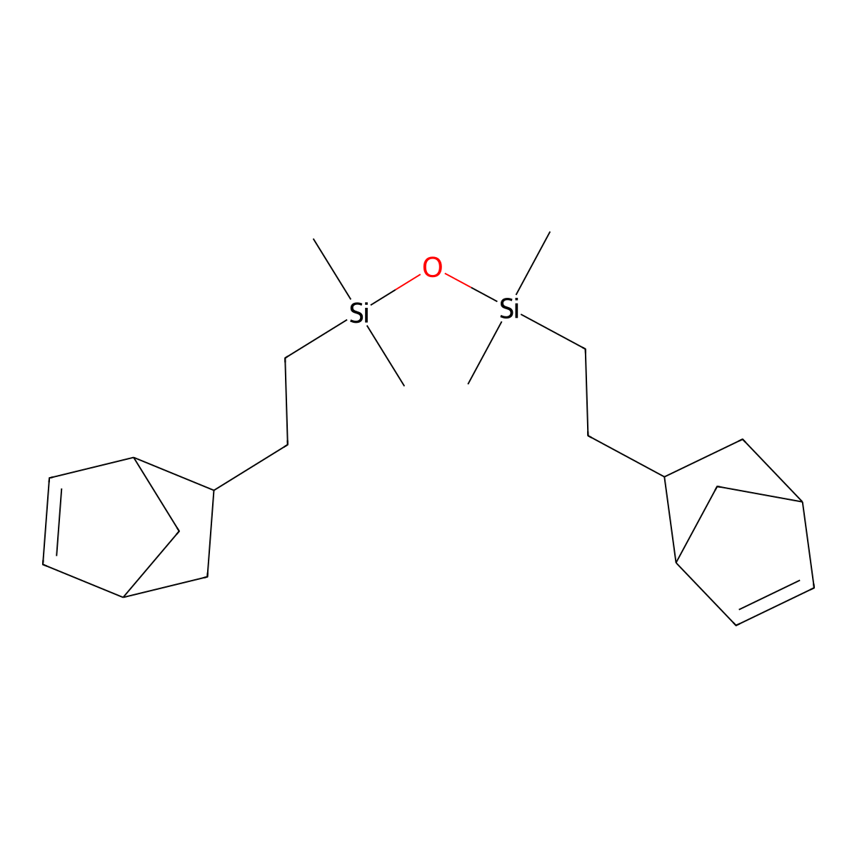 1,1,3,3-Tetramethyl-1,3-bis[2-(5-norbornen-2-YL)ethyl]disiloxane molecular structure, CAS 198570-39-7