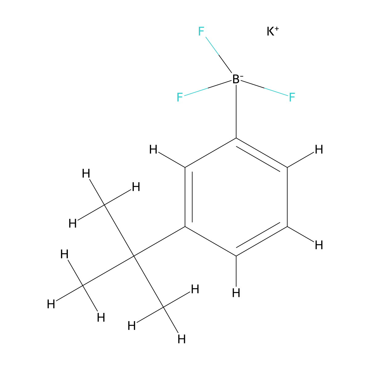 Potassium (3-tert-butylphenyl)trifluoroboranuide molecular structure, CAS 1985700-14-8