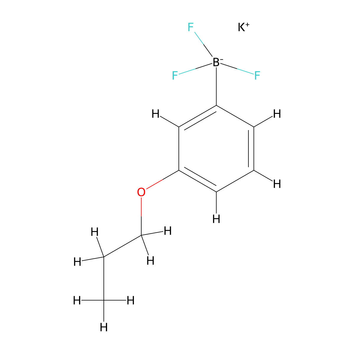 Potassium trifluoro(3-propoxyphenyl)boranuide molecular structure, CAS 1985700-20-6