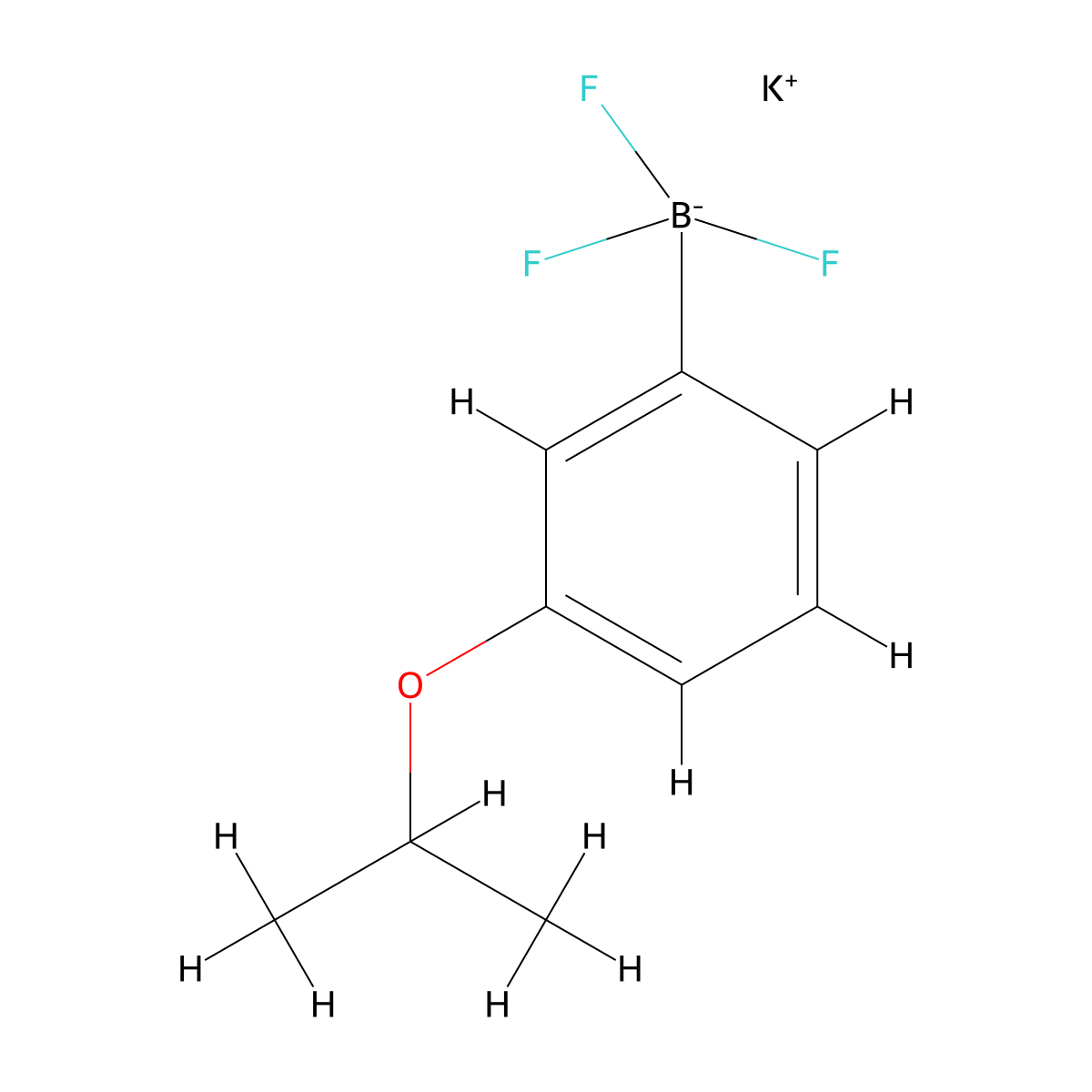 Potassium trifluoro[3-(propan-2-yloxy)phenyl]boranuide molecular structure, CAS 1985700-22-8