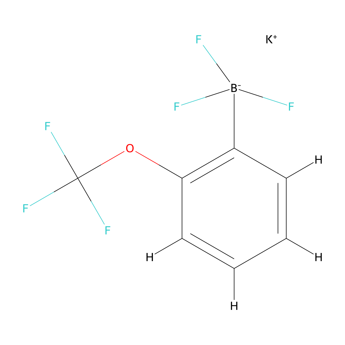 Potassium trifluoro(2-(trifluoromethoxy)phenyl)boranuide molecular structure, CAS 1985700-36-4