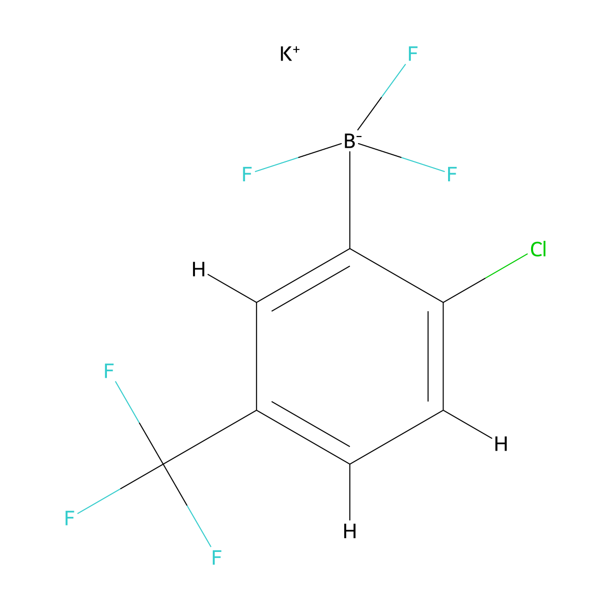 Potassium [2-chloro-5-(trifluoromethyl)phenyl]trifluoroboranuide molecular structure, CAS 1985700-40-0