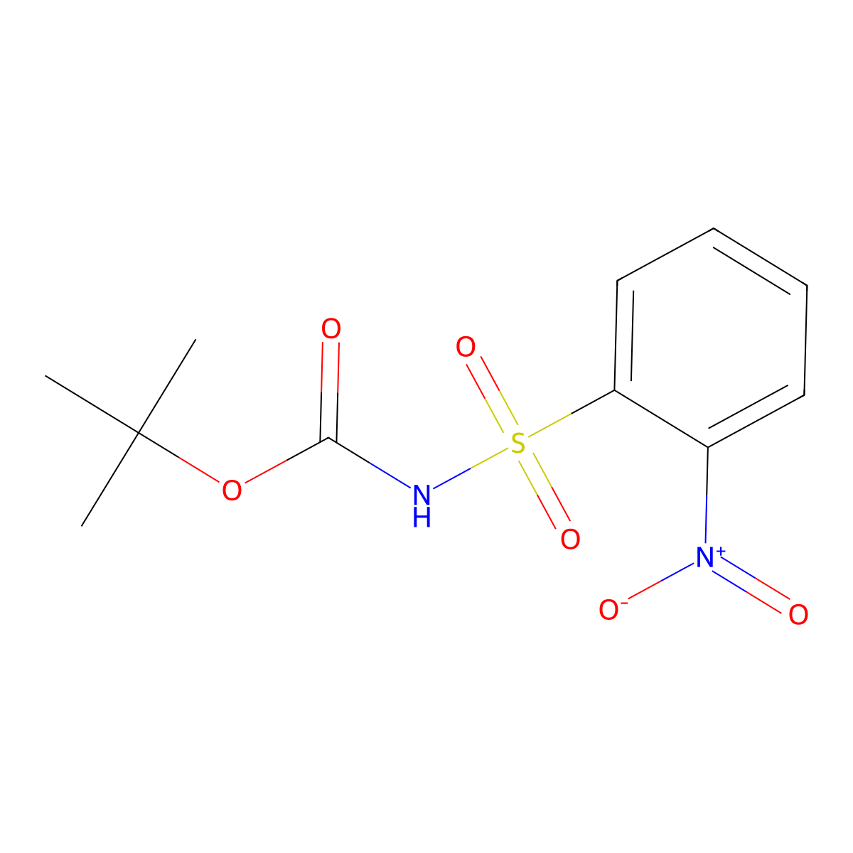 N-Boc-2-nitrobenzenesulfonamide molecular structure, CAS 198572-71-3