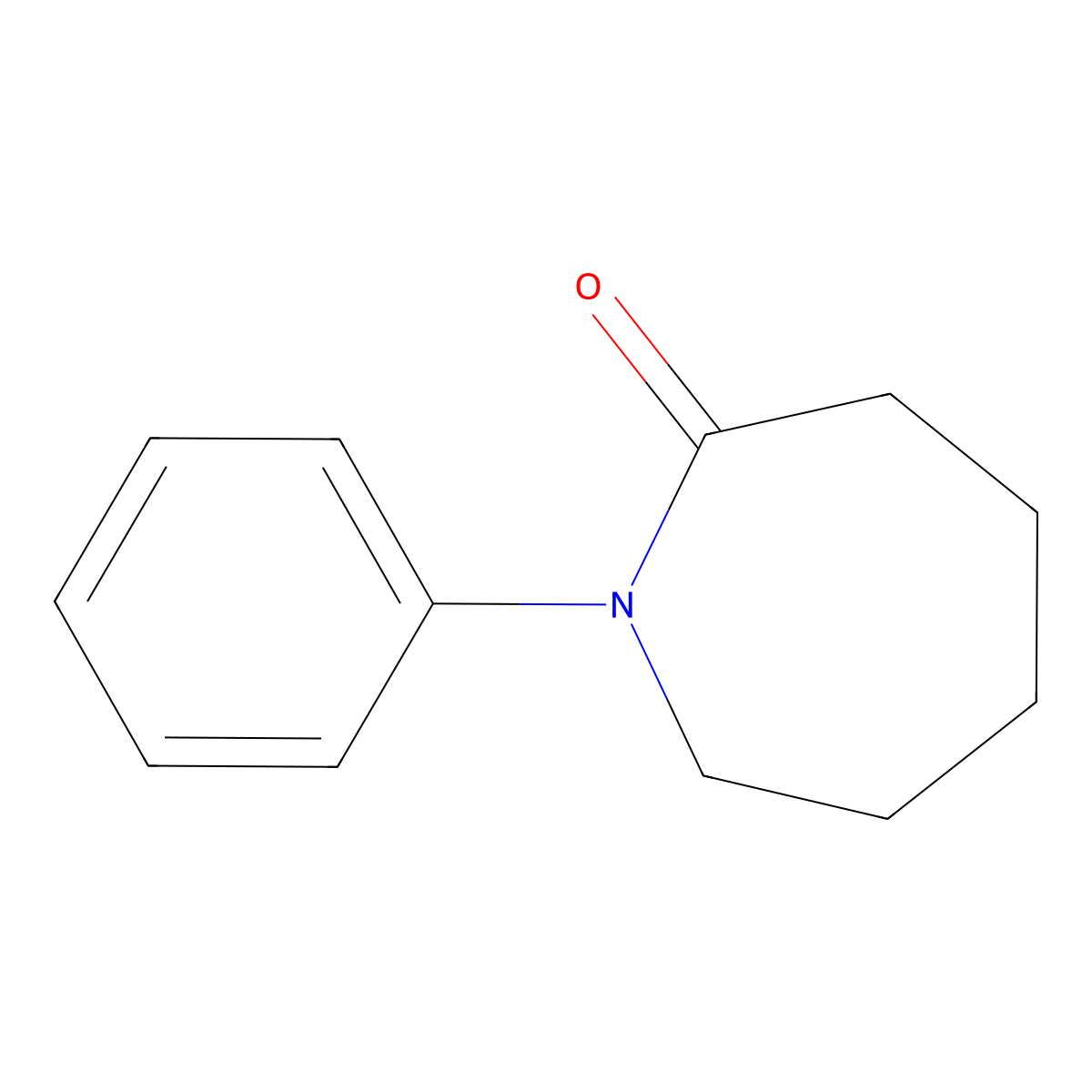 1-Phenylazepan-2-one molecular structure, CAS 19858-02-7
