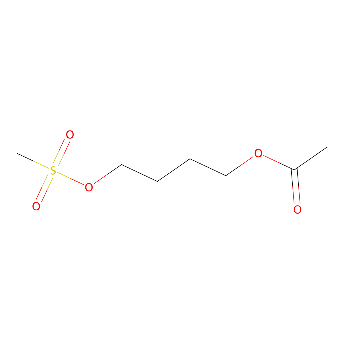 1-Acetate 4-Methanesulfonate 1,4-Butanediol molecular structure, CAS 19859-00-8