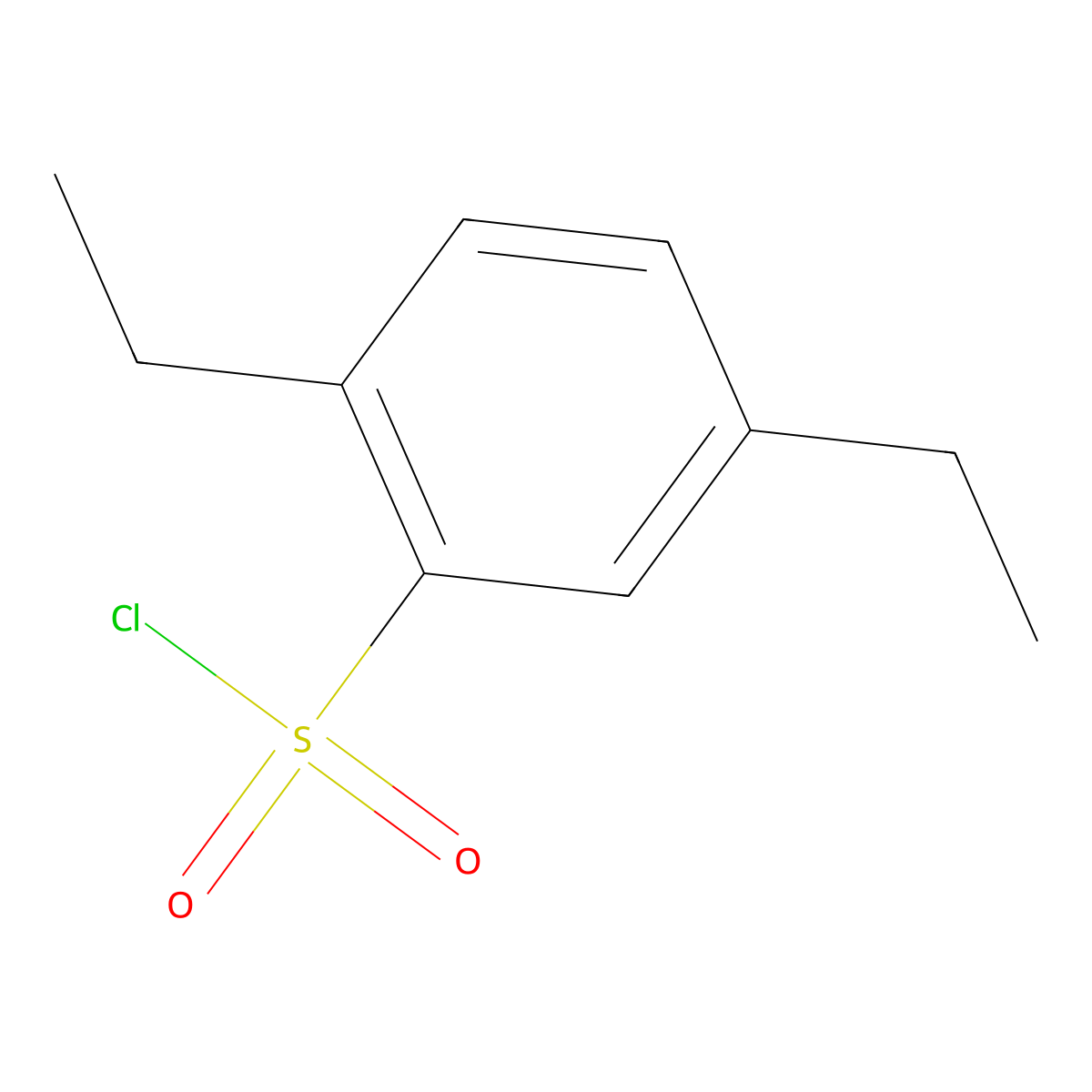 2,5-Diethylbenzene-1-sulfonyl chloride molecular structure, CAS 19859-12-2