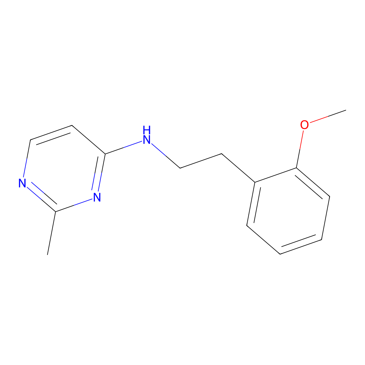 N-[2-(2-methoxyphenyl)ethyl]-2-methylpyrimidin-4-amine molecular structure, CAS 1985911-53-2