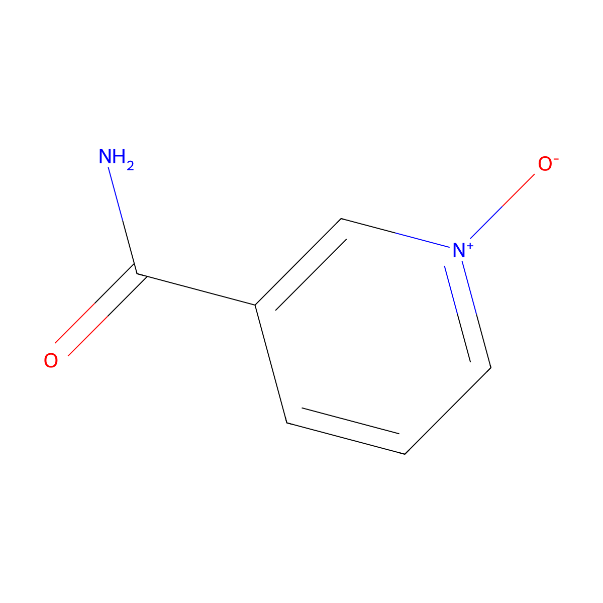 Nicotinamide N-oxide molecular structure, CAS 1986-81-8